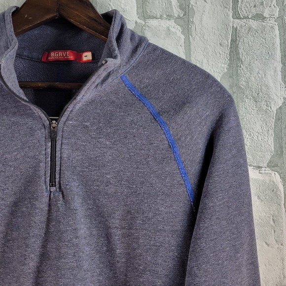 Jake Agave Chillawack Gray 1/4 Zip Mock Neck Pullover Cotton Standard Fit Small - Picture 7 of 10